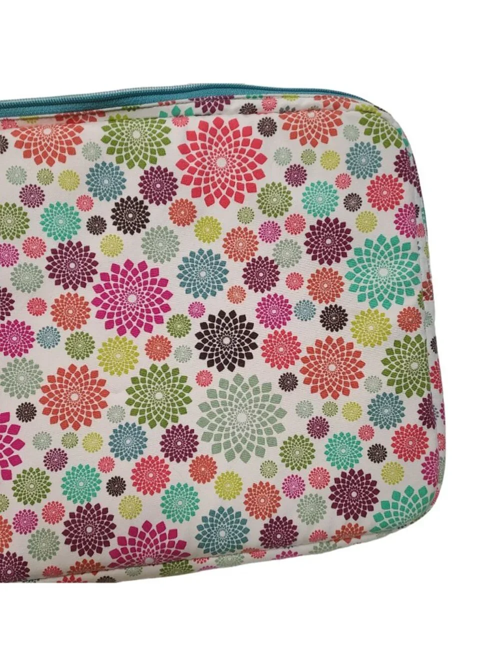 C.R. Gibson Iota Chic Laptop Sleeve Padded Bag Zip Close Geometric Multicolored